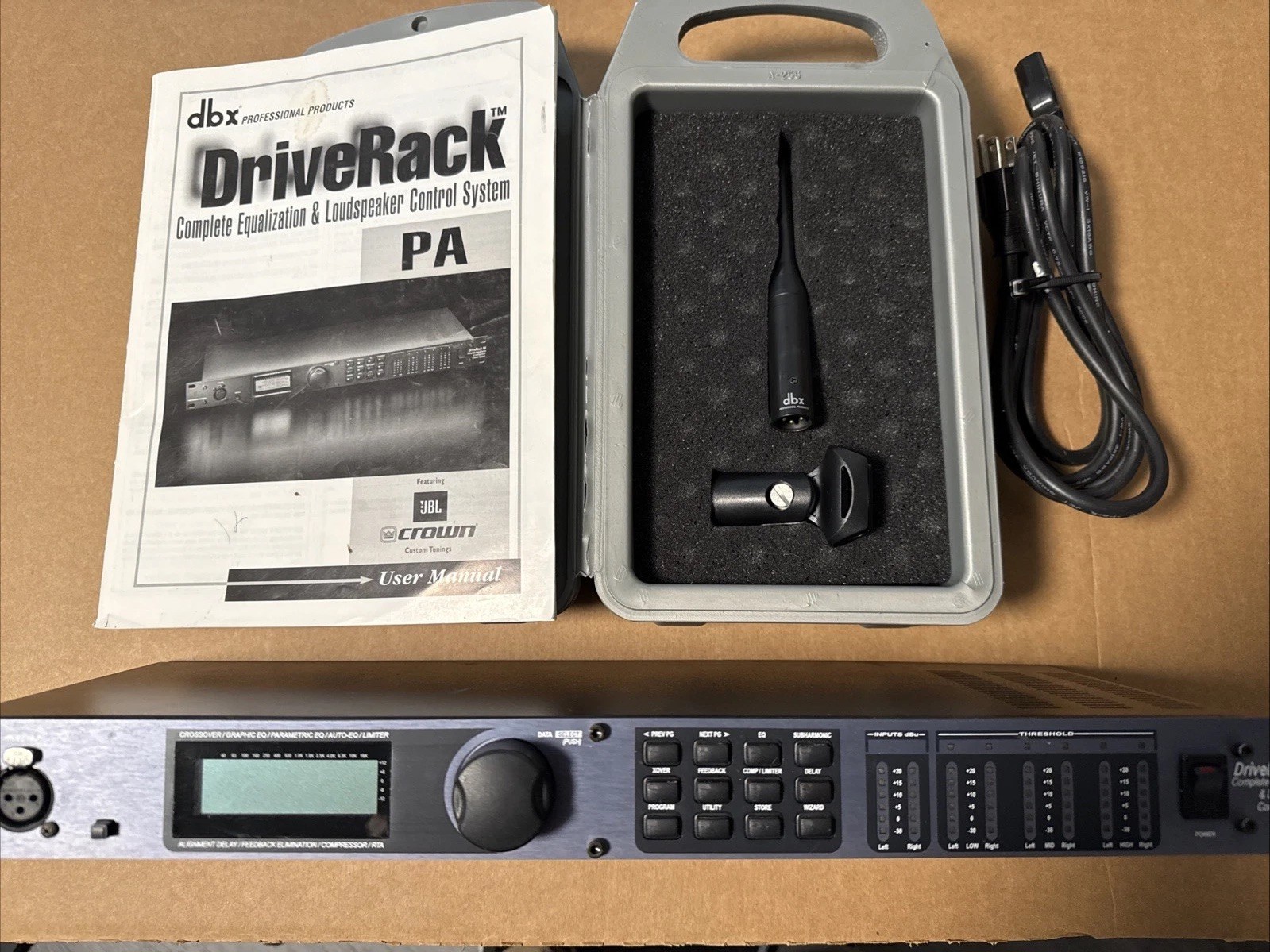 dbx DriveRack PA Complete Eq & Loudspeaker Control System w/ dbx Omni Mic