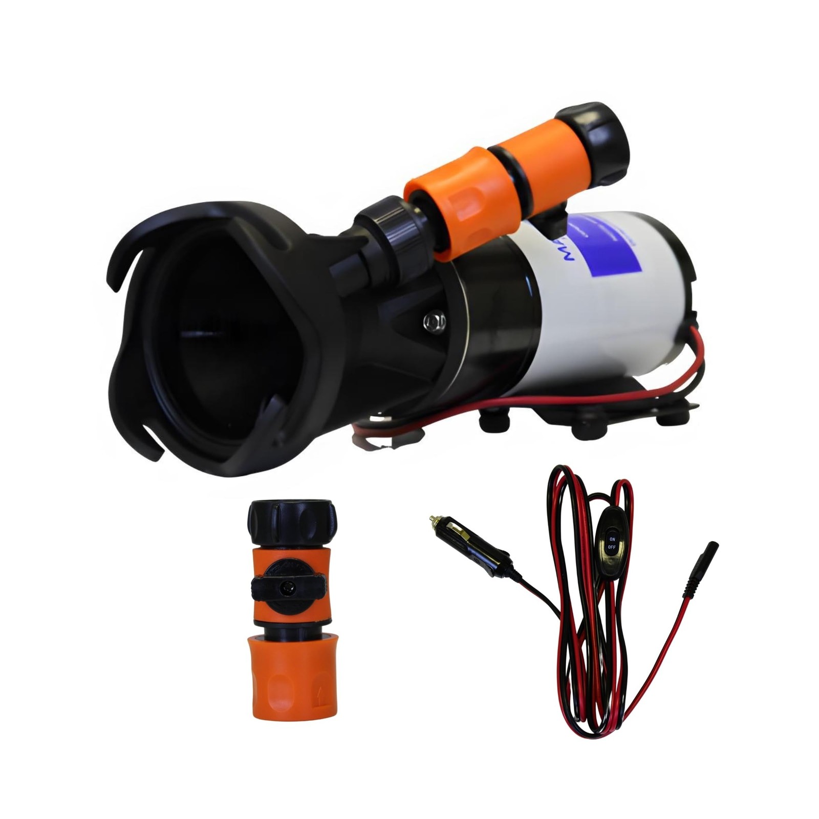 Quick Release RV Macerator Pump - 12V, 12GPM RV Dump Station Mount