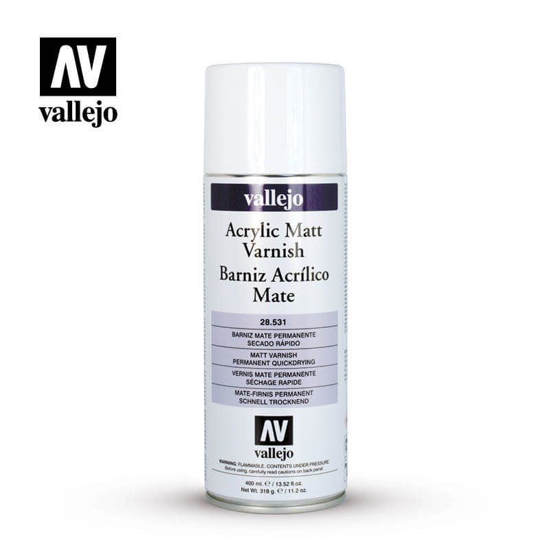 Vallejo Matt Varnish Spray 400ml Spray Can VLJ28531