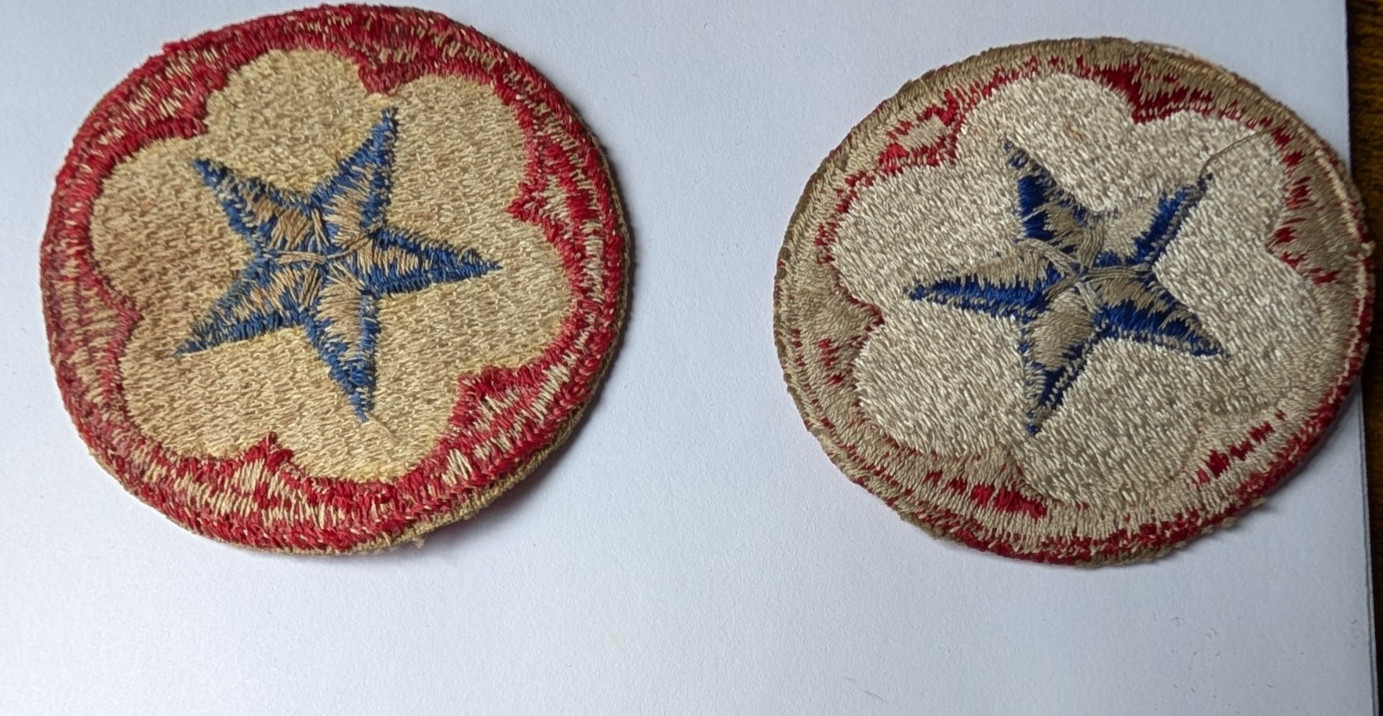 Two (2) WW2 Army Service Forces Patches