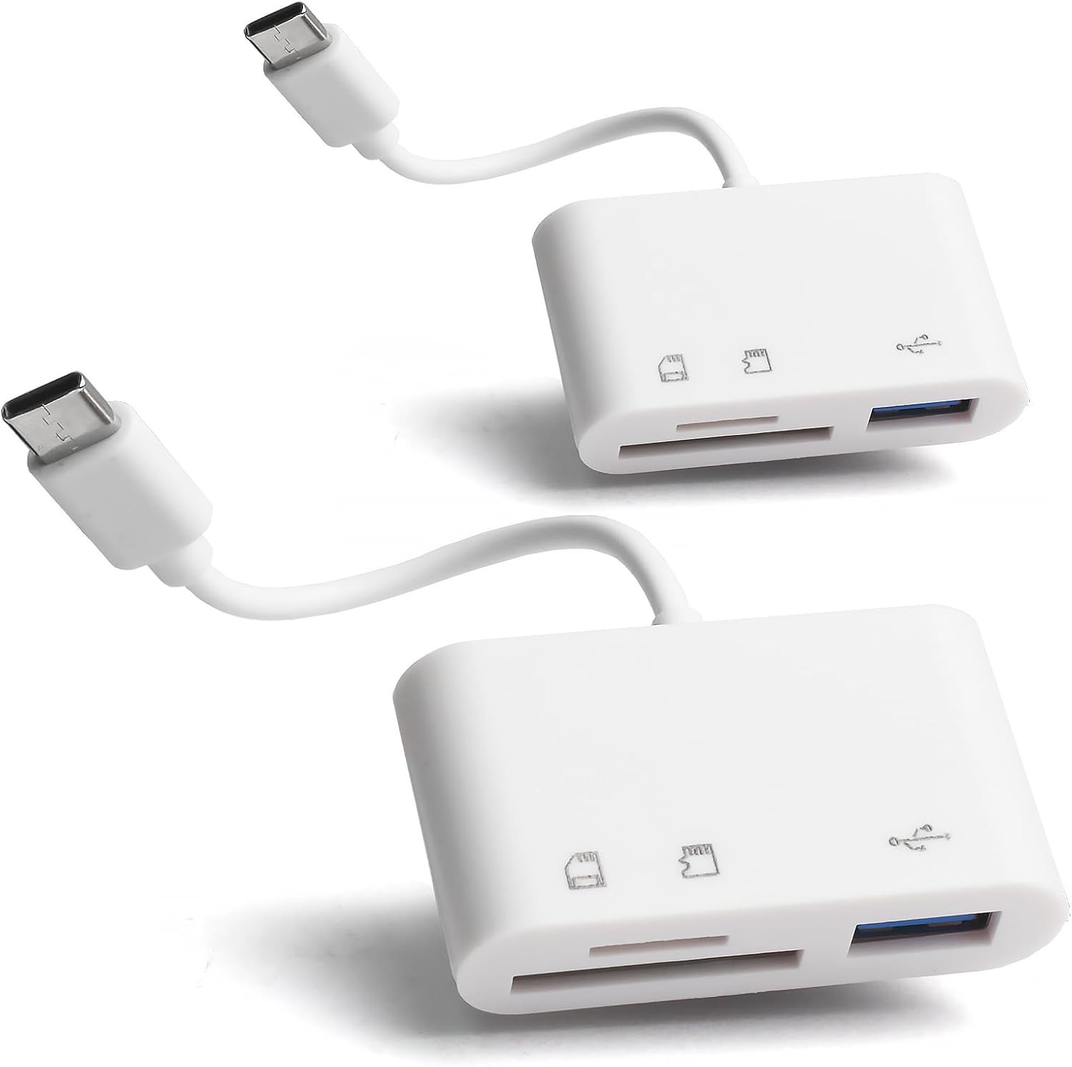 [2 Pack] SD Card Reader for Android, Micro SD Card to USB Adapter, USB C SD Card
