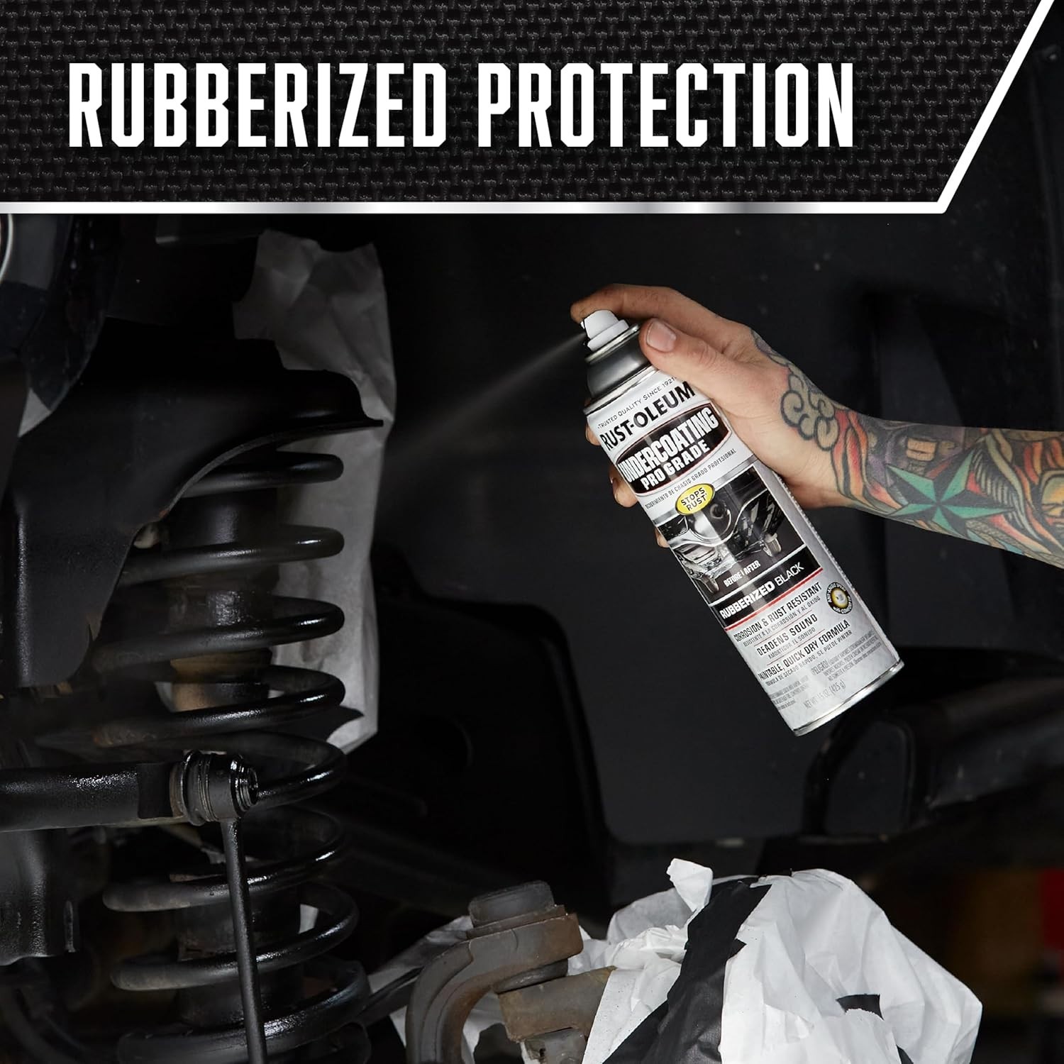 248656-6PK Stops Rust Professional Grade Undercoating Spray Paint, 15oz,6 Pack