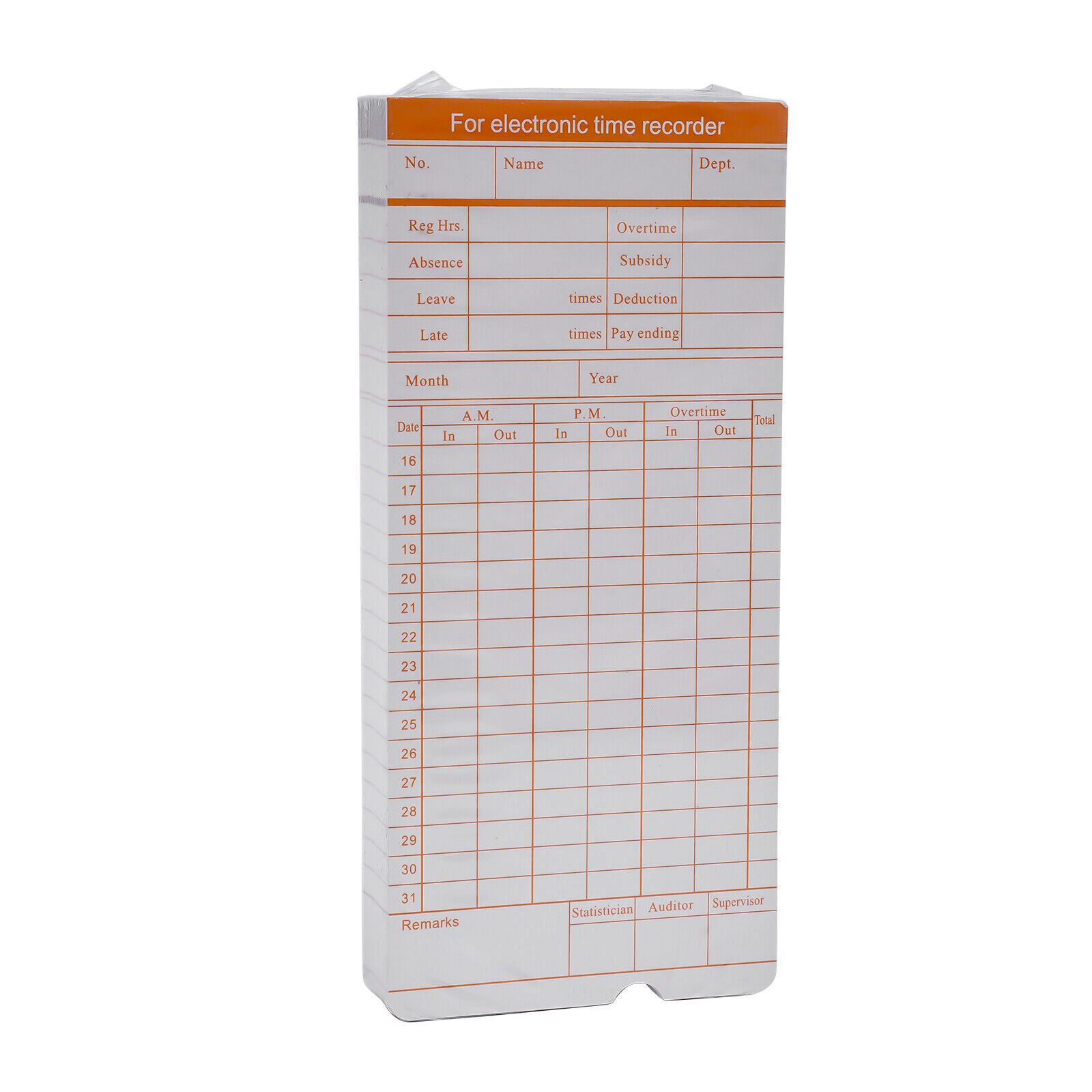 Employee Time Clock Card Machine Calculating Attendance Punch Built-in Music New