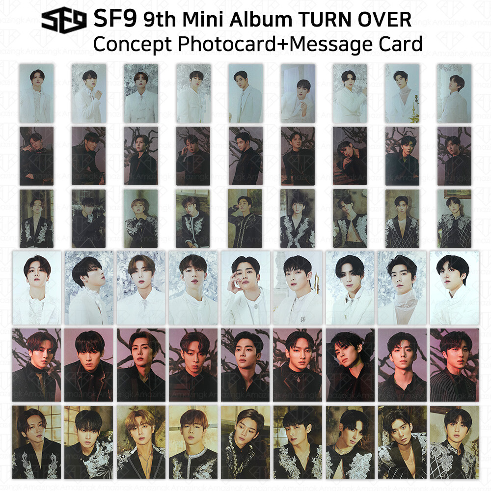 SF9 9th Mini Album Turn Over Concept Photocard Message Card KPOP K-POP