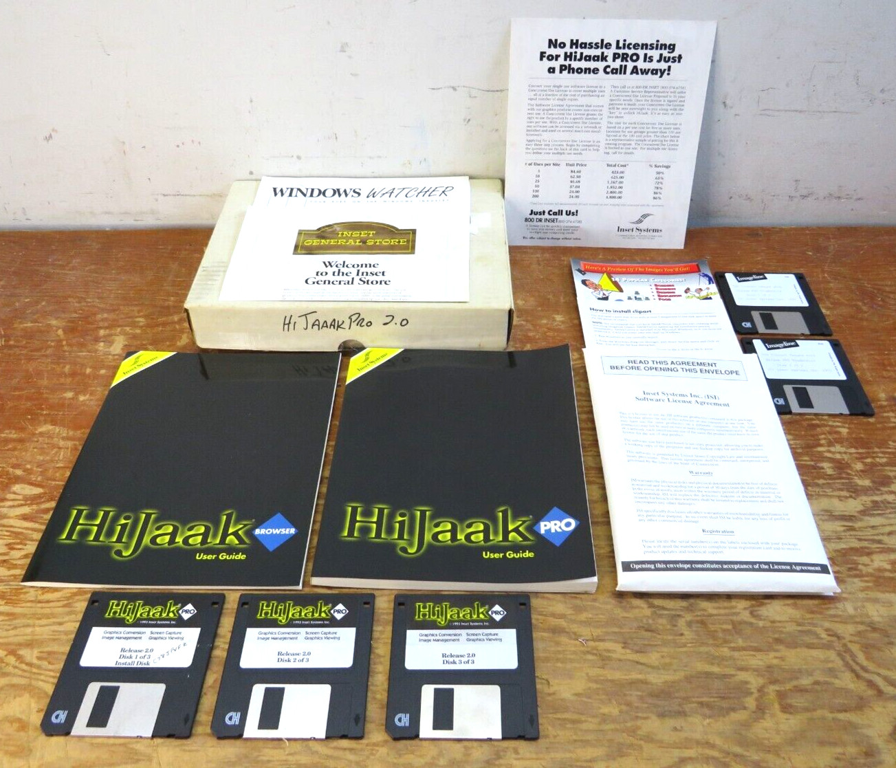 vintage Inset Systems HiJaak Pro Image Converter Software Clipart IBM PC Floppy