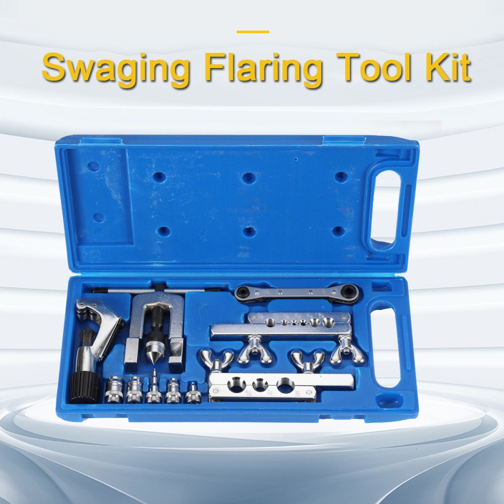 45° Manual Swaging & Flaring Tool Kit for Soft Copper Pipe Tubing Flaring