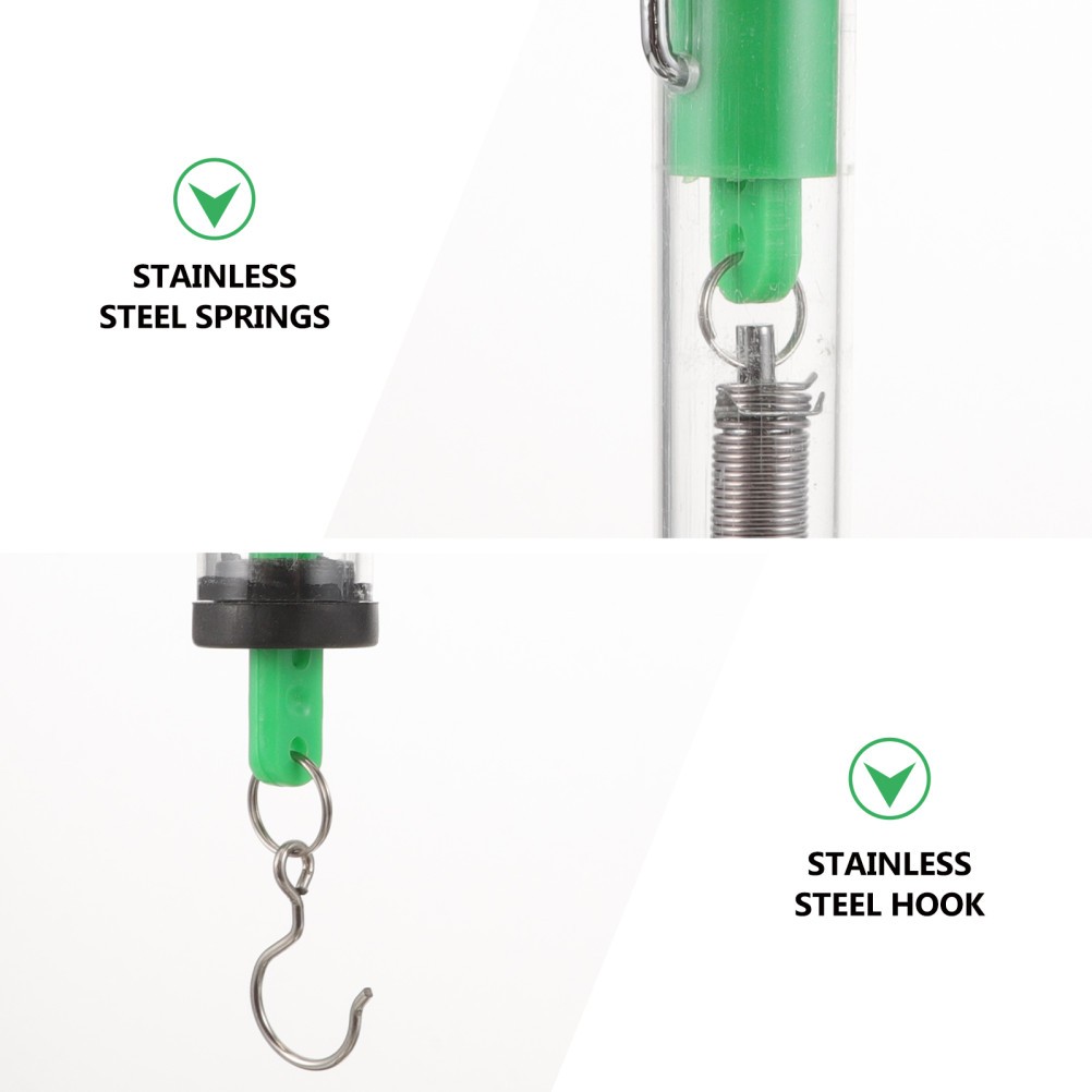 2pcs Portable Spring Scale Cylinder Dynamometer Spring Balance with Hanging Hook