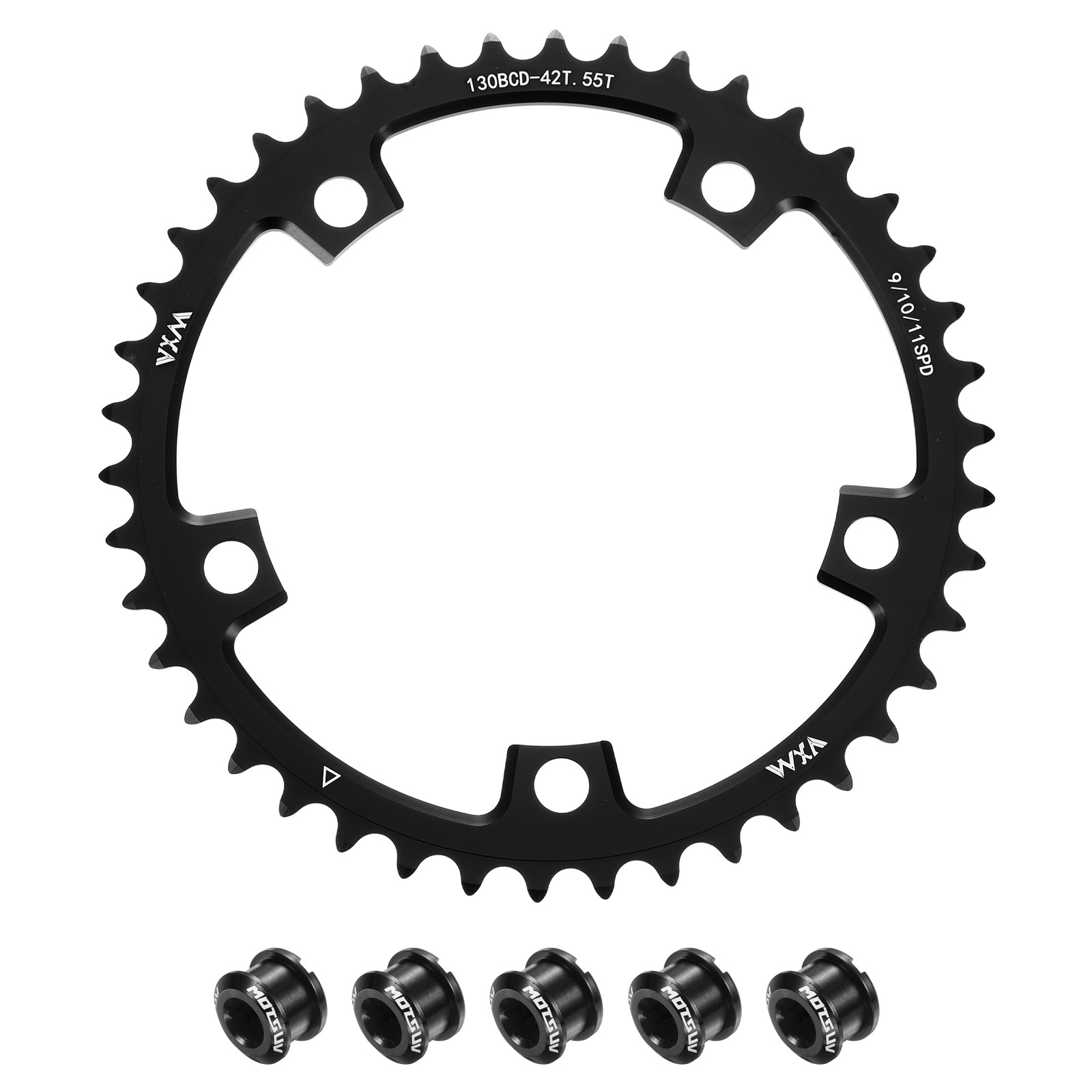 130BCD Bike Chainring 42T Round Narrow Wide Single Chainring for Bike
