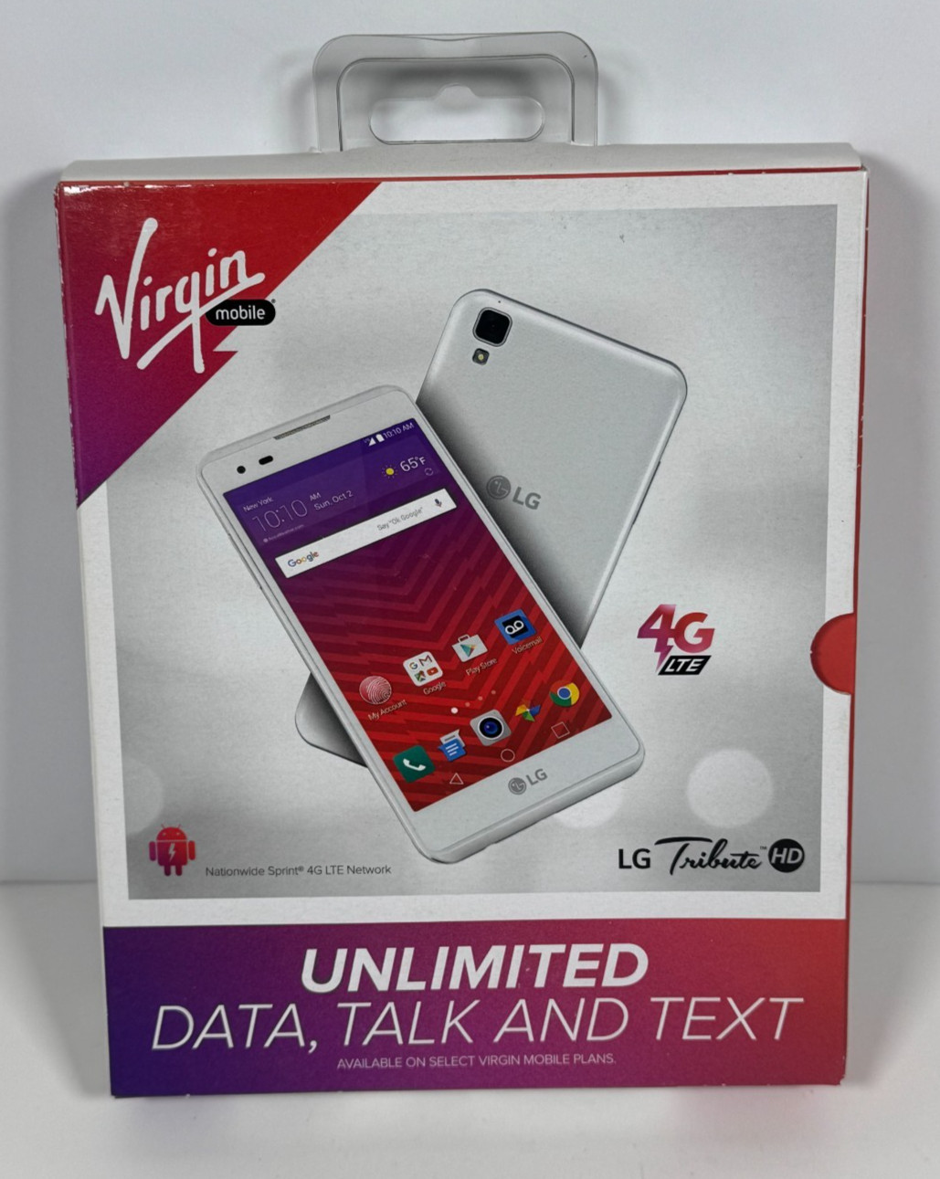 NEW LG Tribute HD 4G LTE 8GB White Android WiFi Smartphone Virgin Mobile SEALED