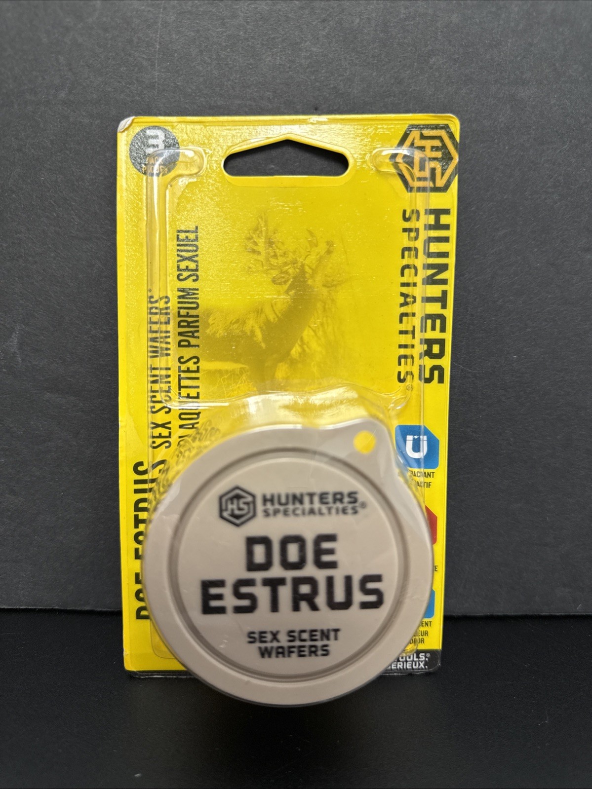 Hunter Specialties DOE ESTRUS Synthetic Cover Scent Wafers No Mess Pin On 3 Pack