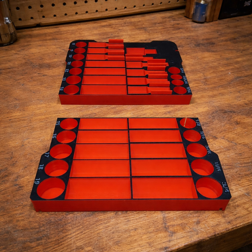 Fits Milwaukee PACKOUT Low Profile 3/8" Drive Socket Organizer Tray Holder