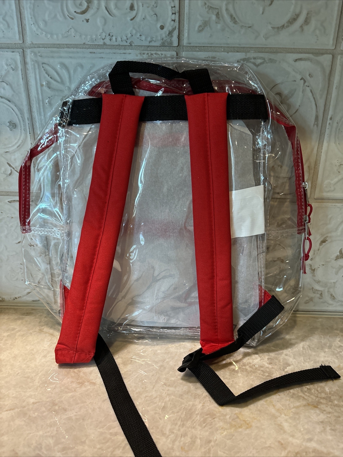 Trailmaker Classic Clear Backpack Red Concerts Sporting Events NWT NEW