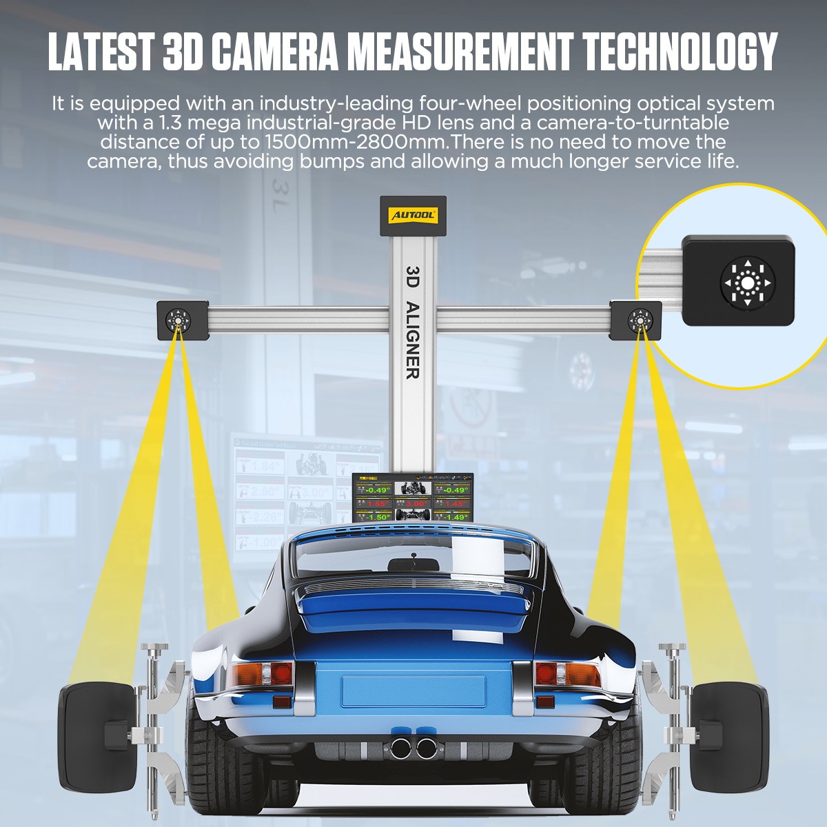 3D Wheel Alignment Machine Tire Aligner Automatic Lifting for two four-post