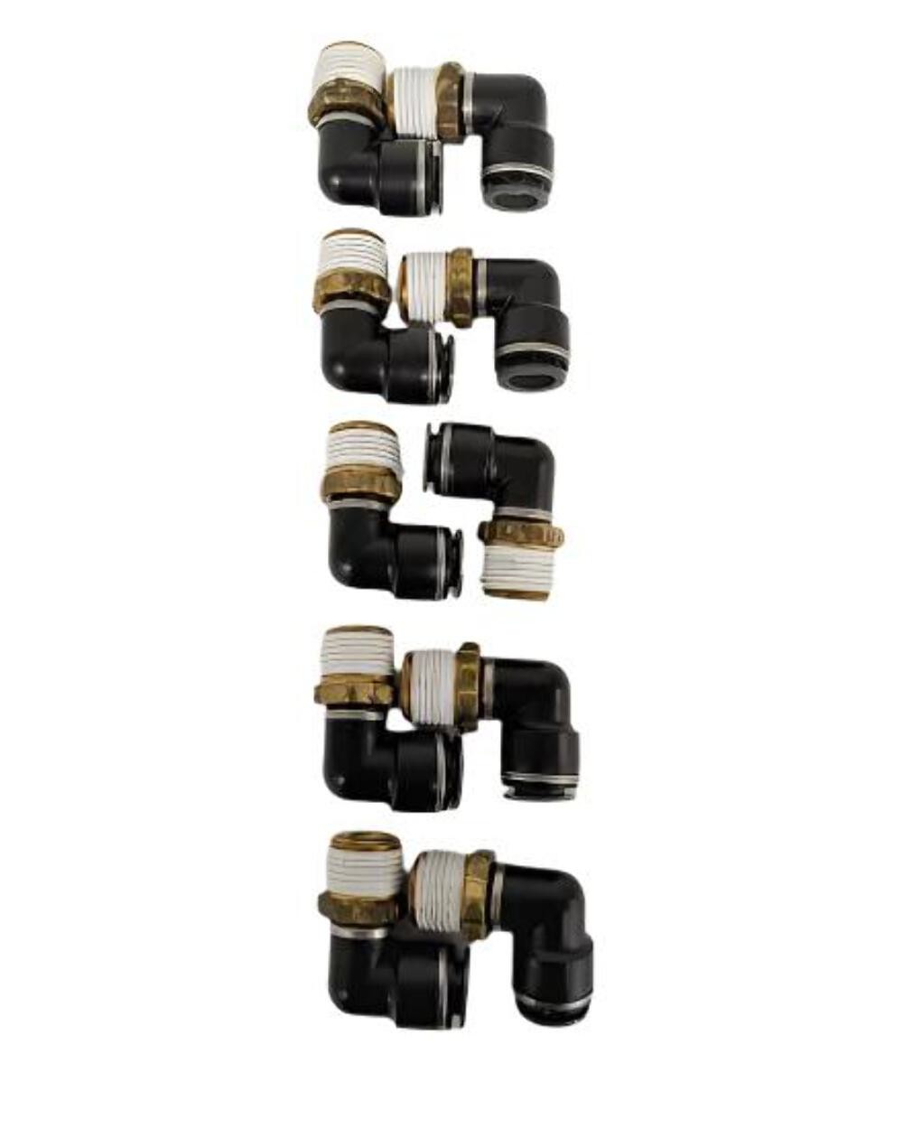 *Pk of 10* SMC ½ PTC x ½ Male NPT 90° Elbow - P/N SMC KV2L13 37S