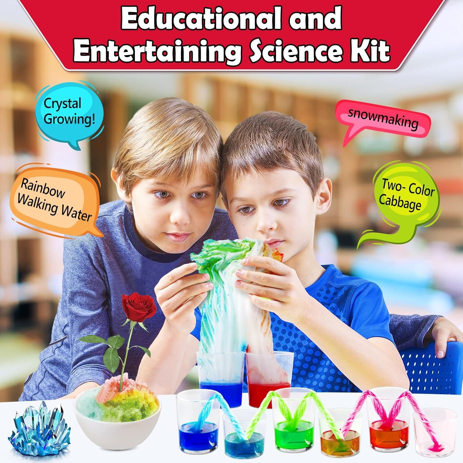 Kids 210 Lab Experiments Kit - Scientist Lab Coat Costume Dress Up Role Play