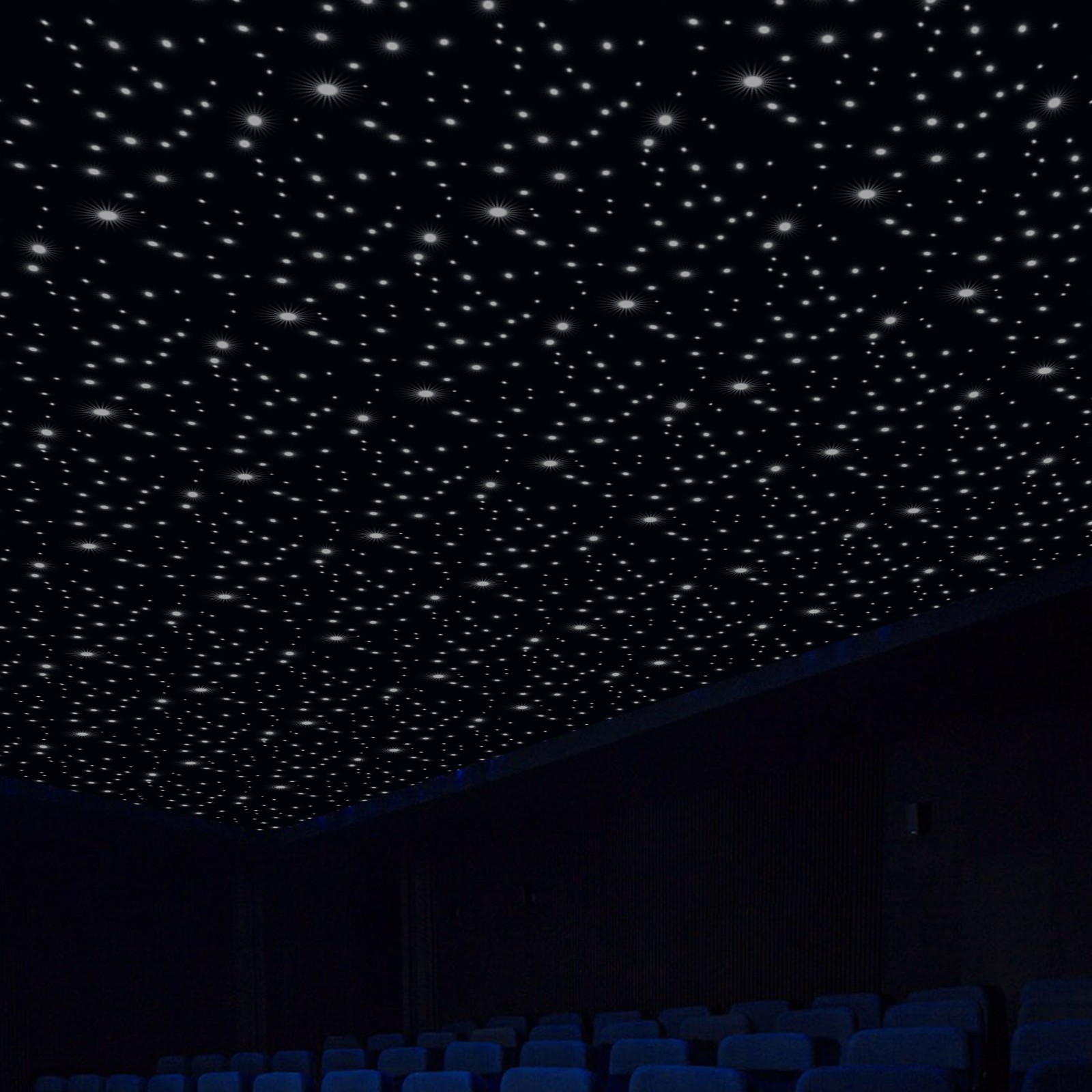 LED Stage Star Backdrop Wall Mounted Square Starry Sky Curtain Background Decor
