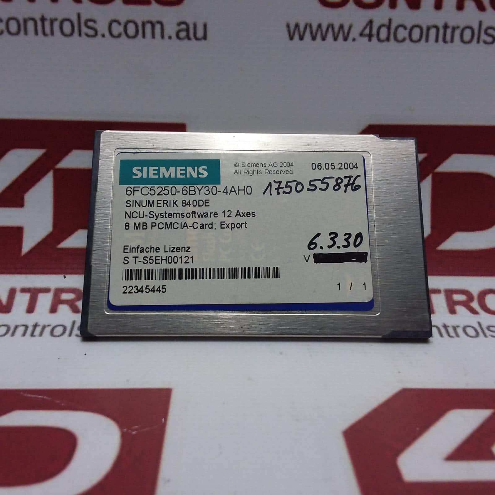 6FC5250-6BY30-4AH0 | Siemens | Sinumerik 840DE CNC Software, Used