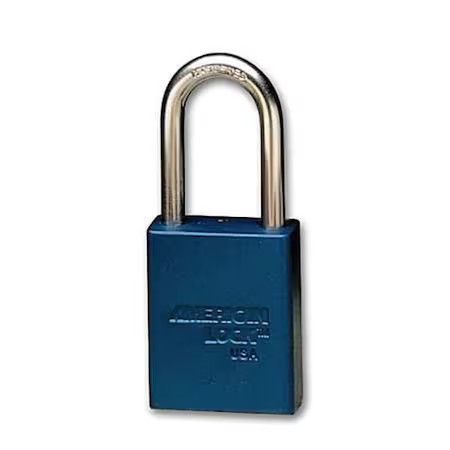 American Lock A1106kablu Setof12 Lockout Padlock, Keyed Alike, Aluminum, Blue,