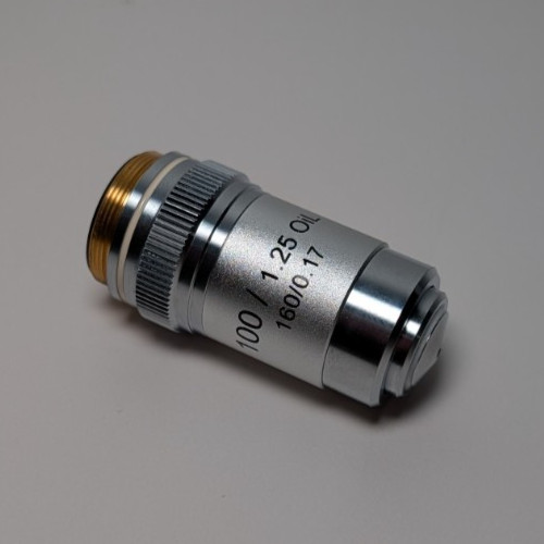 100X Oil Spring‑Loaded 195 Objective Lens RMS 20.2mm for Microscope
