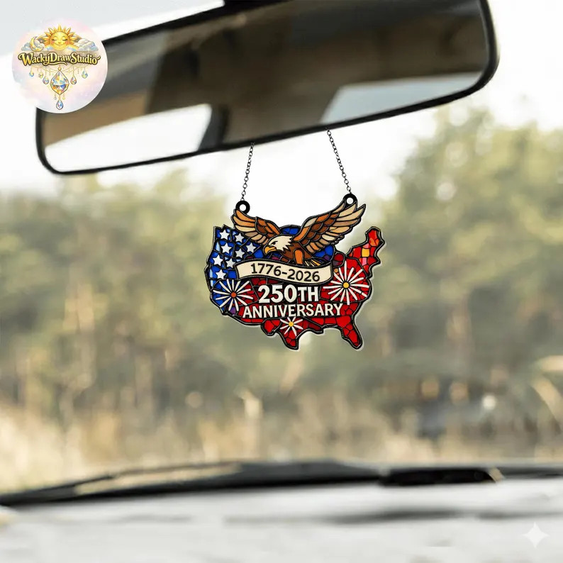 Patriotic Eagle Suncatcher Acrylic USA Window Decor
