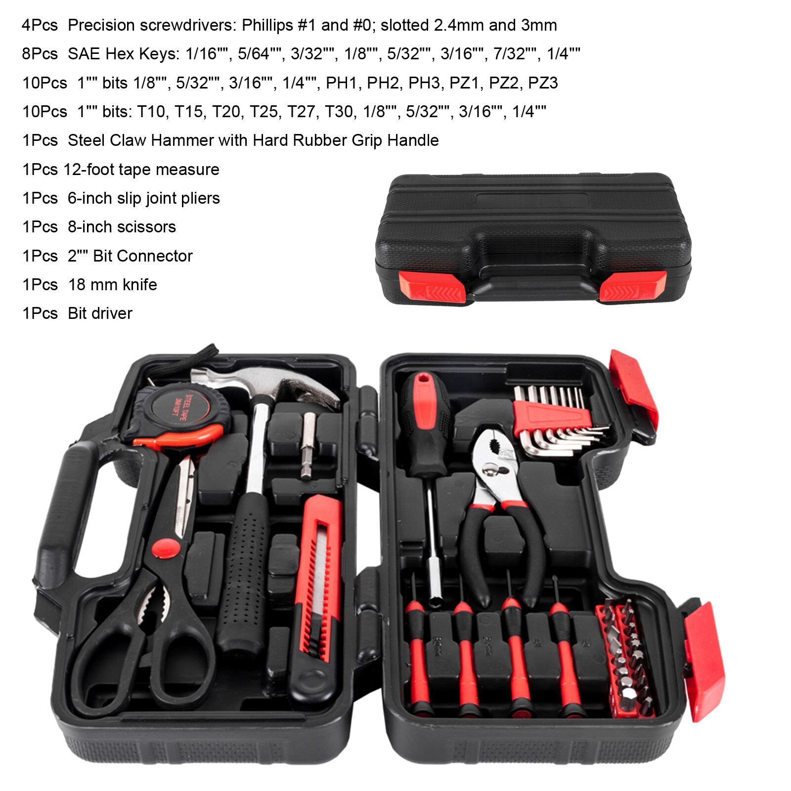 799Pcs Hand Tools Set Box Home Mechanics Kit Car Repair Screwdriver Plier Wrench