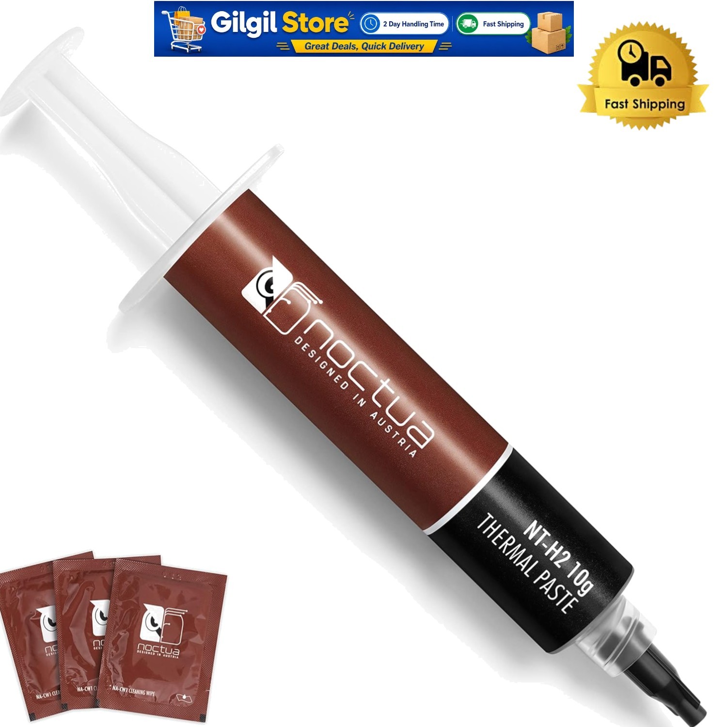 Hybrid Thermal Compound 10g with 10 Cleaning Wipes for Optimal Cooling