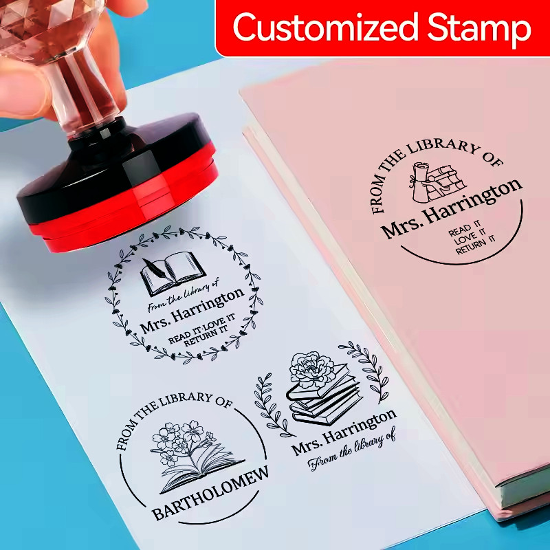 Personalized Rubber Stamp Custom Logo Name Self Inking Business Stamp