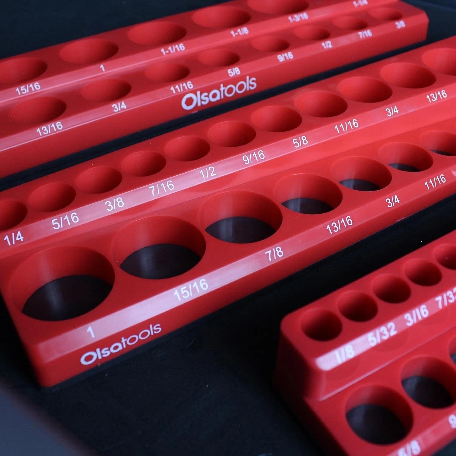 Olsa Tools Magnetic Socket Organizer | 3 Piece Socket Holder Kit | 1/2-Inch, ...