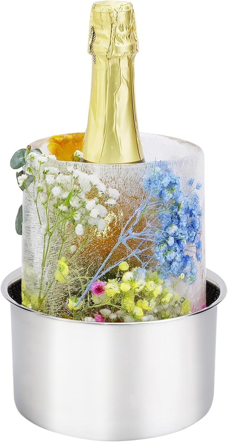 Ice Mold,Ice Bucket Mold, Ice Mold Wine Bottle Chiller,Diy Ice Bucket Mold for W