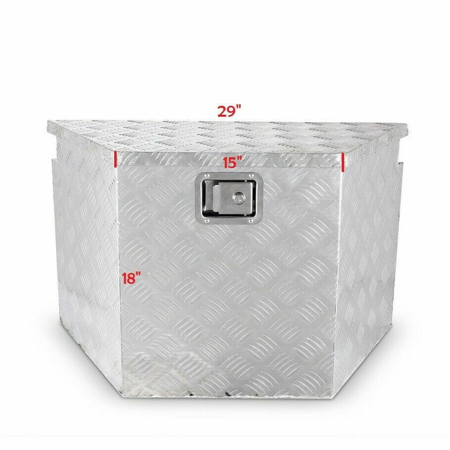 29"W X 18"H X 16-1/2"D Aluminum Tool Box Truck Pick Up Tounge Trailer Storage