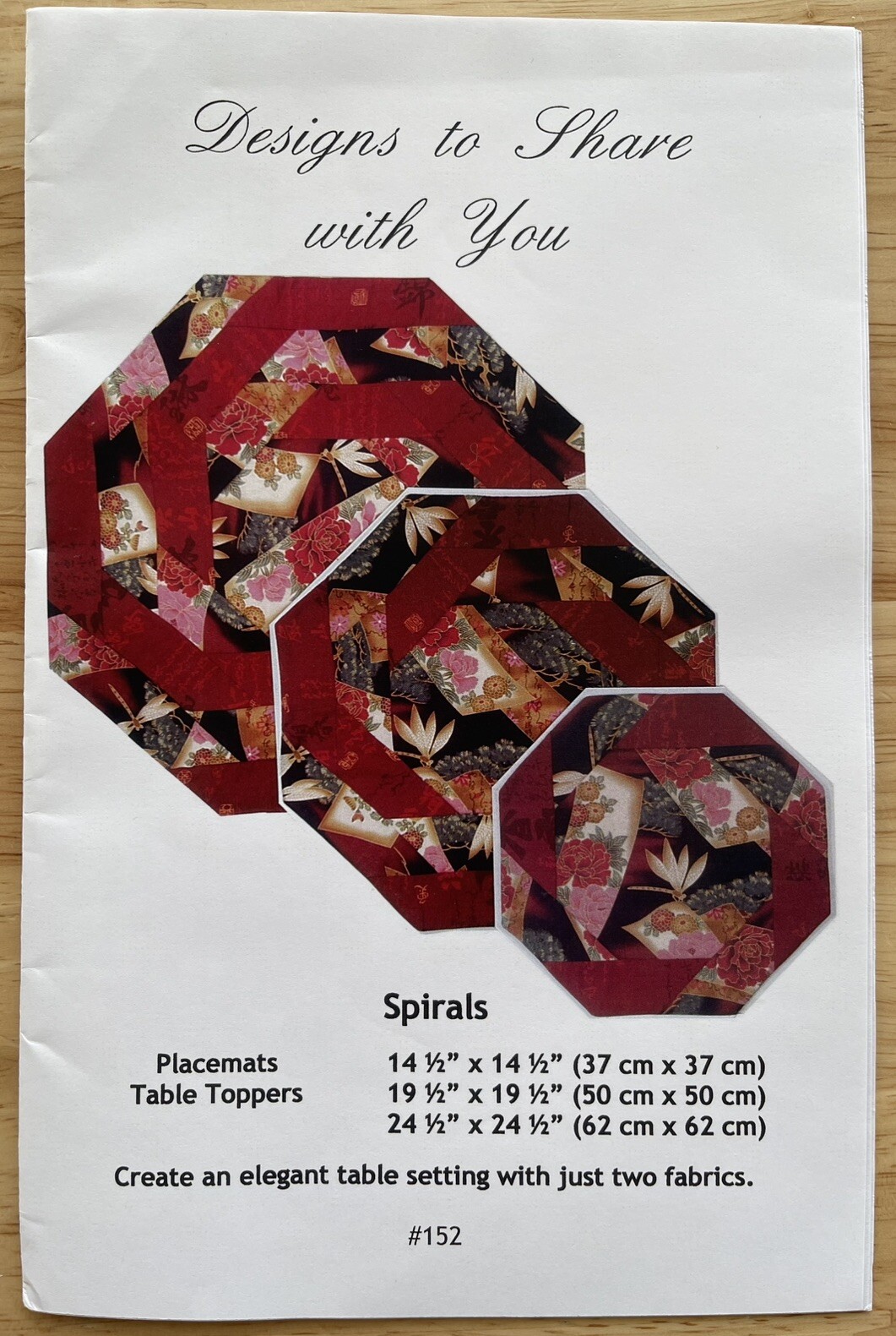 Designs to Share with You ~ #152 ~ Table Toppers and Spiral Placemats Pattern