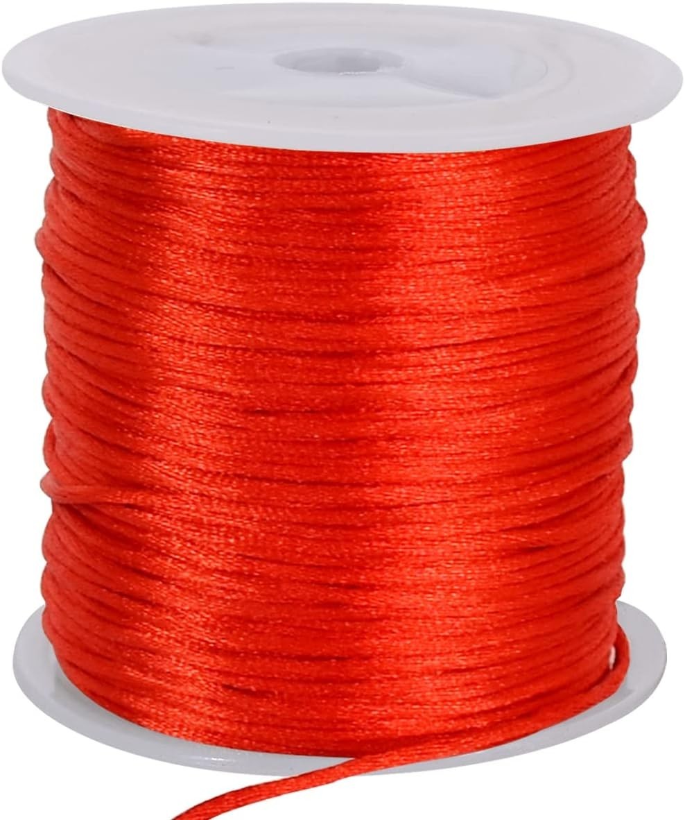 Durable 1.5mm Red Nylon Cord for Bracelets Necklaces and Beading
