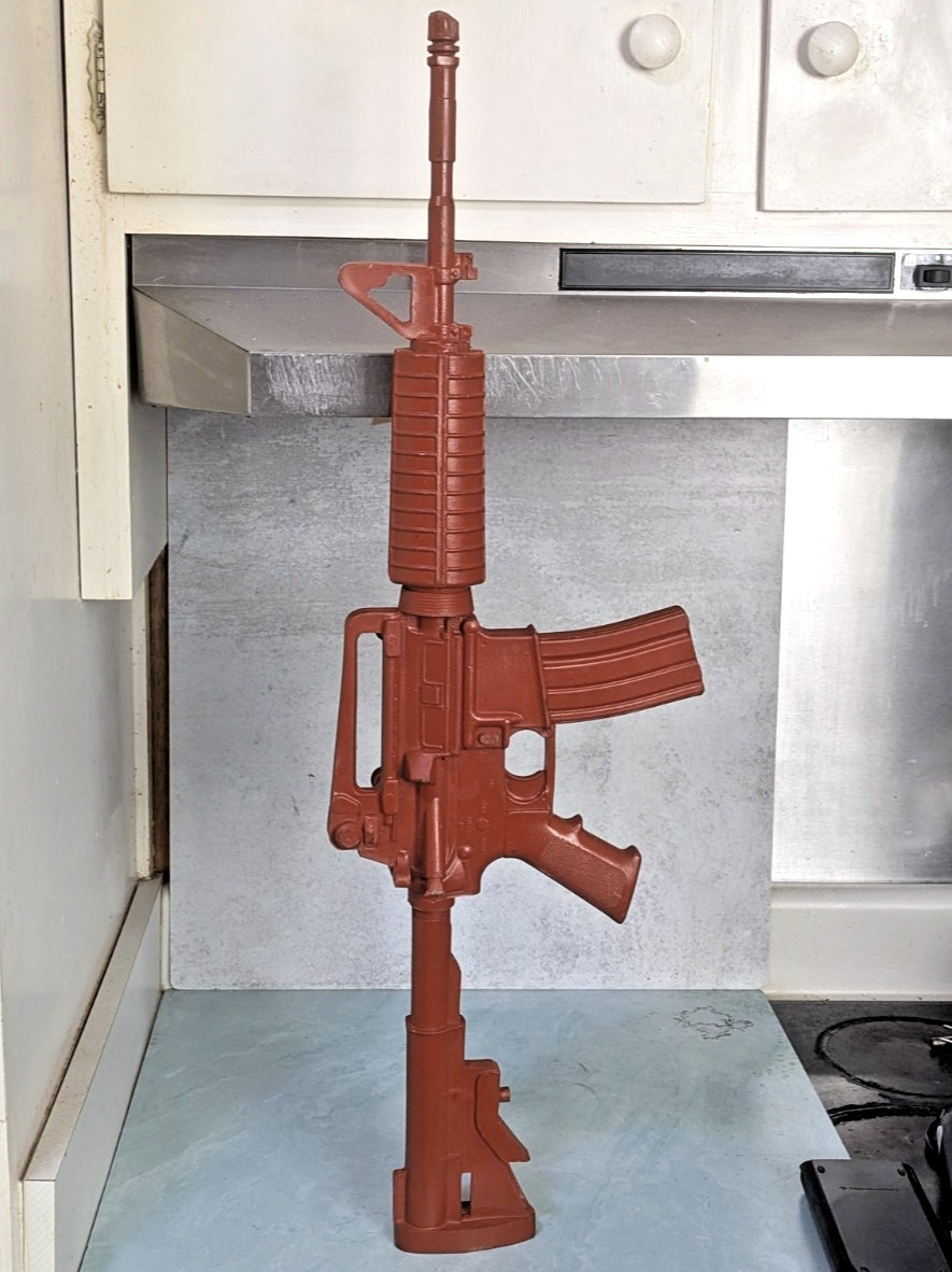 ASP 7407 Red Plastic M4 Assault Rifle Gun Training Practice Patrol M16 Dummy AR