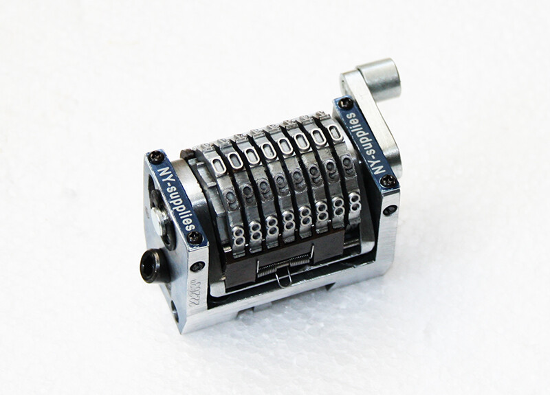 8 Digit 3/16" Gothic Rotary Straight Numbering Machine - Morgana Standard Dupli.
