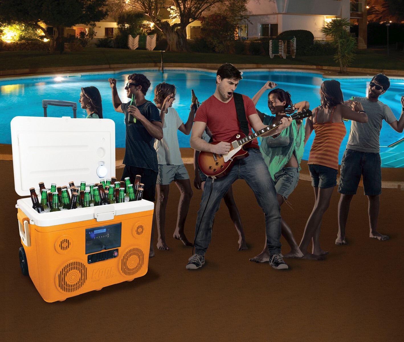 KoolMAX 40 Qt Cooler 350W Audio System Bluetooth Speaker Power Station -Refurber