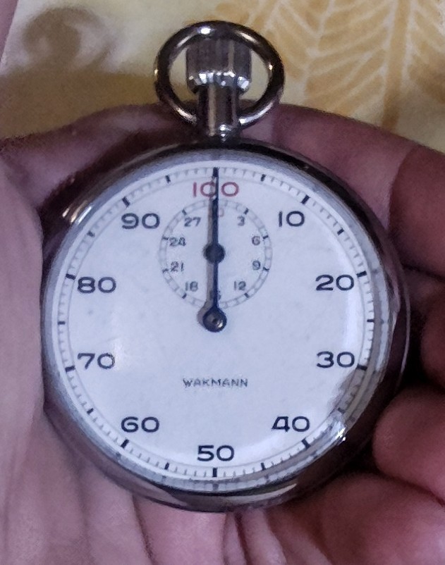 Rare Vintage Wakmann Swiss Stopwatch - Mechanical Wind-Up - Fully Functional