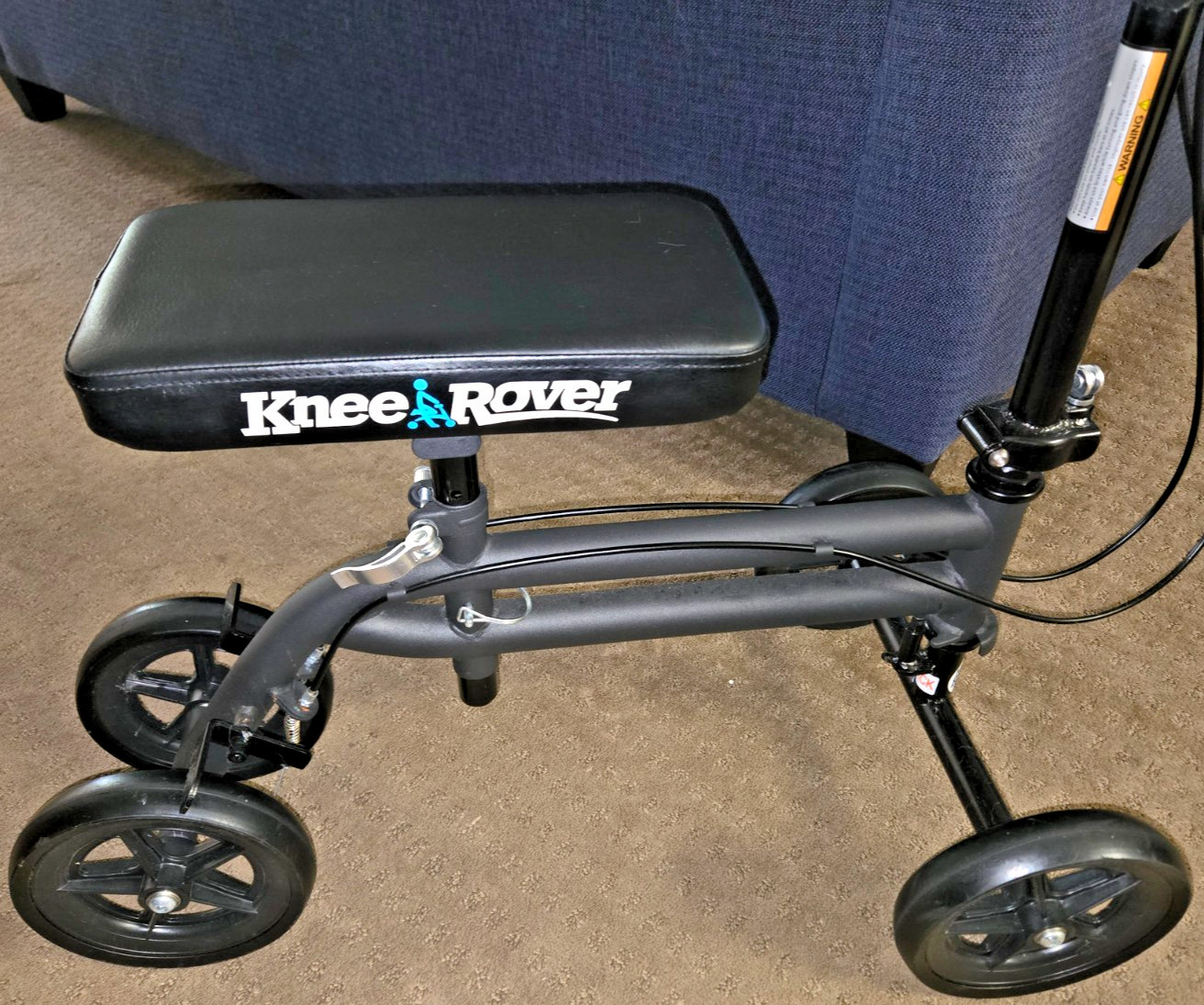 KneeRover Economy Steerable Knee Scooter in Charcoal Gray paint Finish