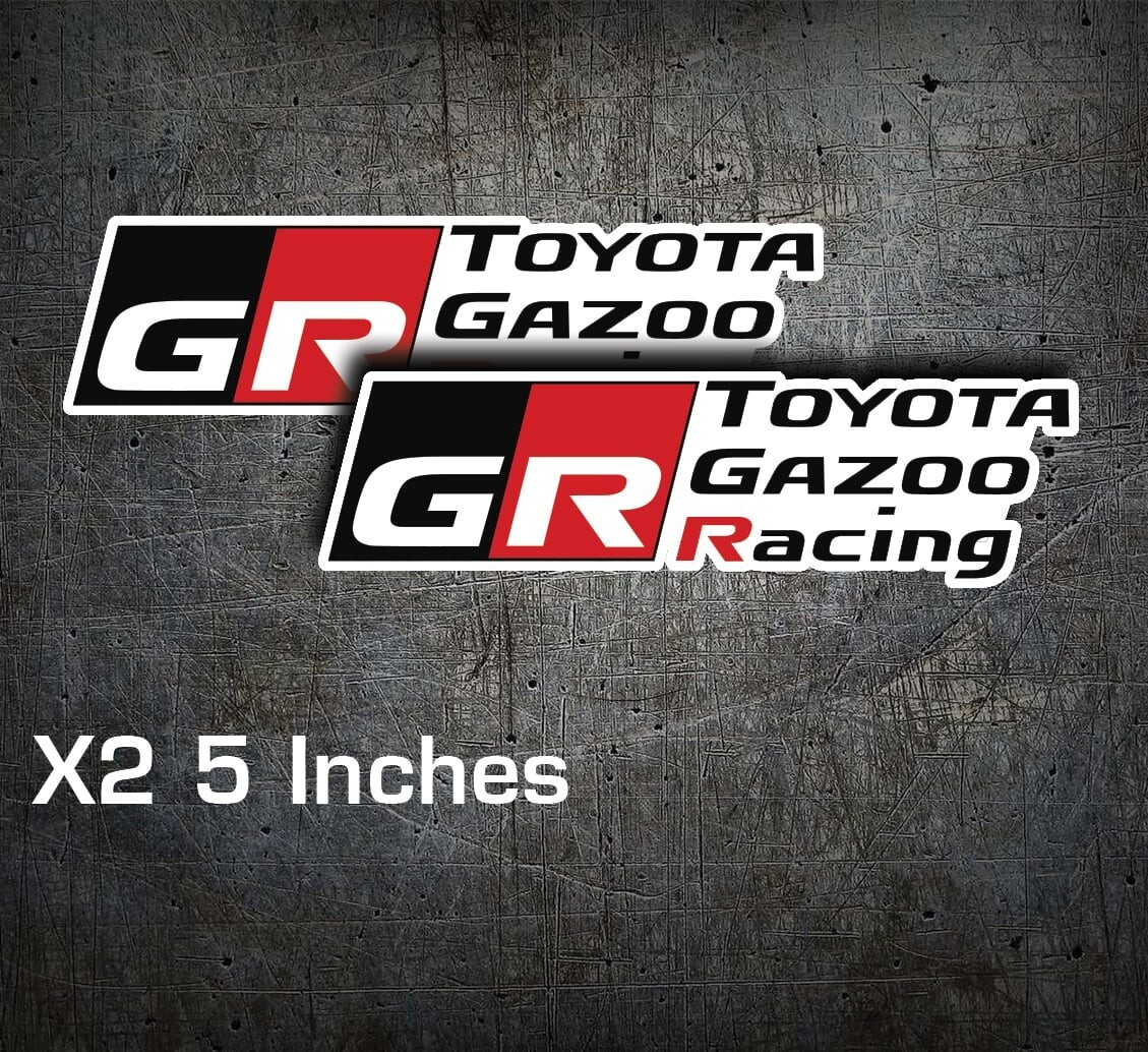 GR Toyota Gazoo Racing Fits GT86 SUPRA COROLLA Car Sticker Decal Window, Bumper