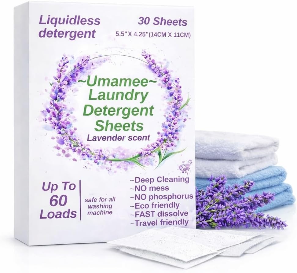 Laundry Deternt Sheets lavender scent– Powerful Cold + Hot Water Clean |