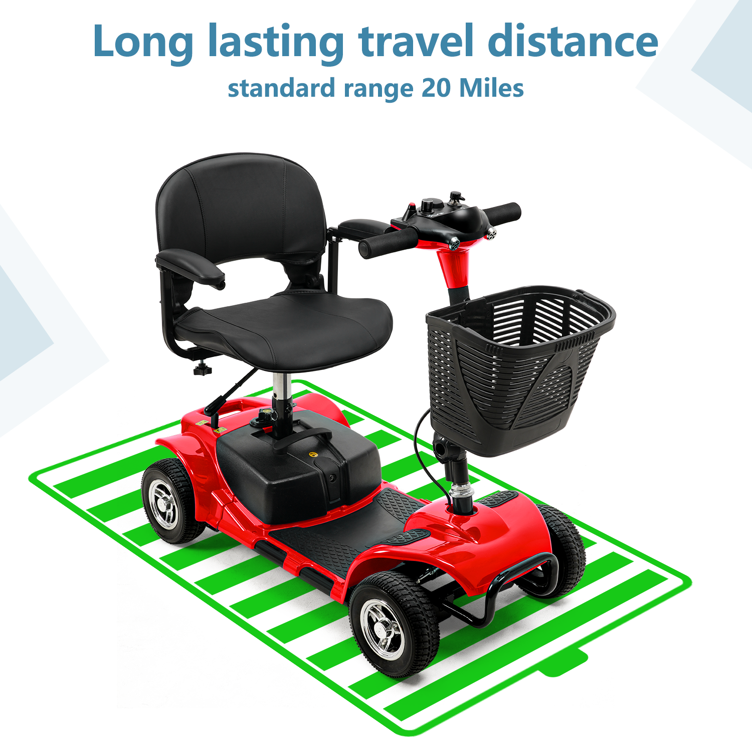 4 Wheel Mobility Power Scooter Electric Folding for Seniors Travel Wheelchair US