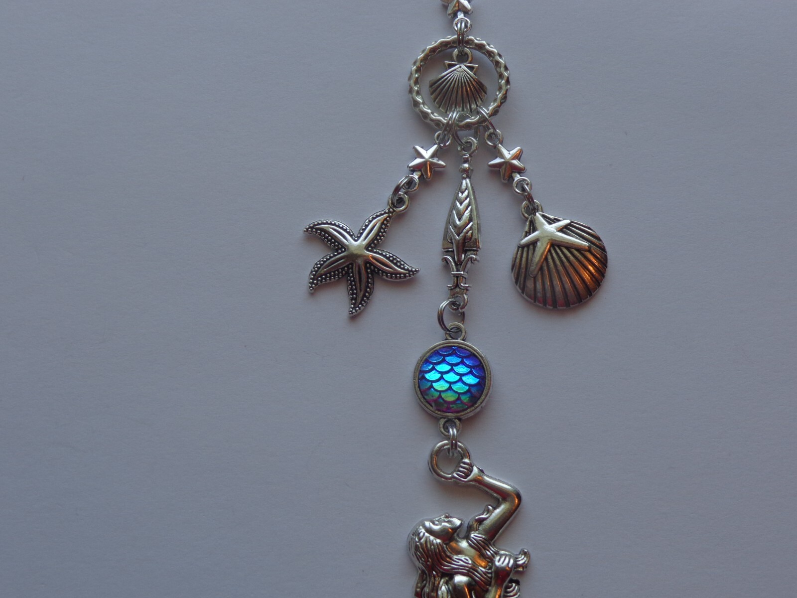 MERMAID SEASHELLS SUNCATHCHER CAR REAR VIEW MIRROR CHARM *FREE SHIP OVER $35*