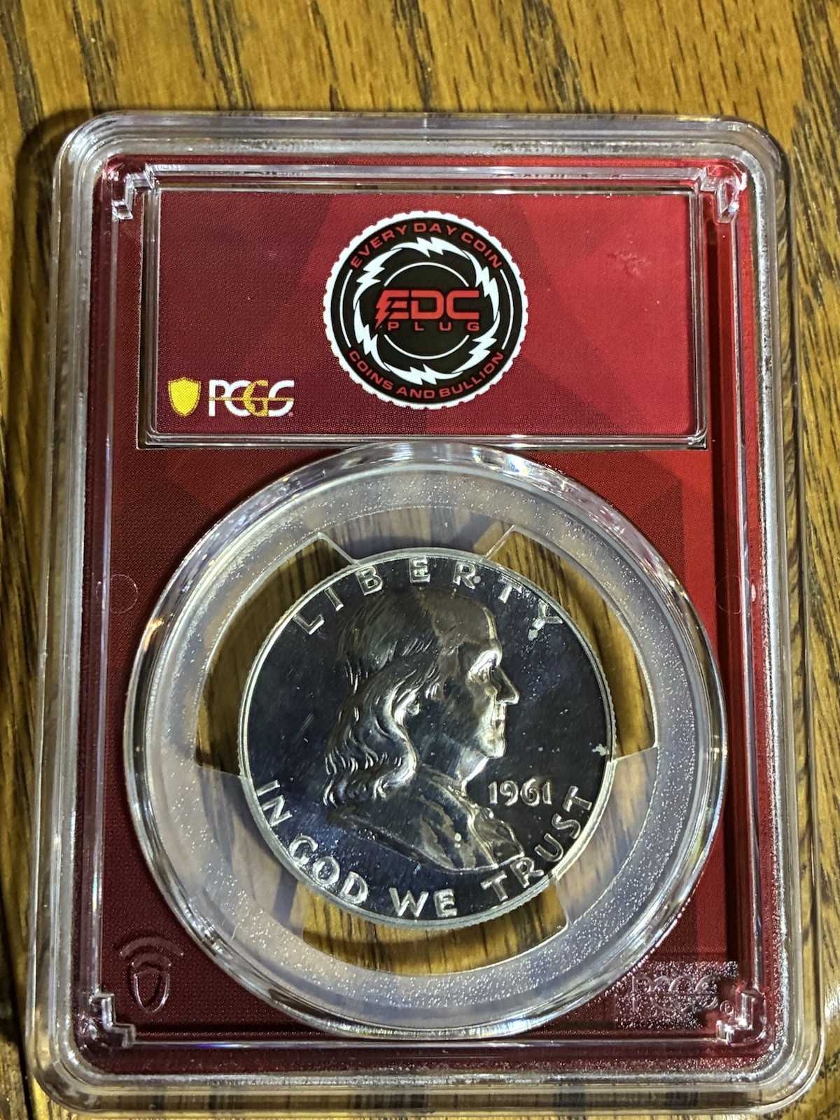 1961 Franklin Half Dollar PCGS PR66 Proof Silver 50C Special Red EDC Holder