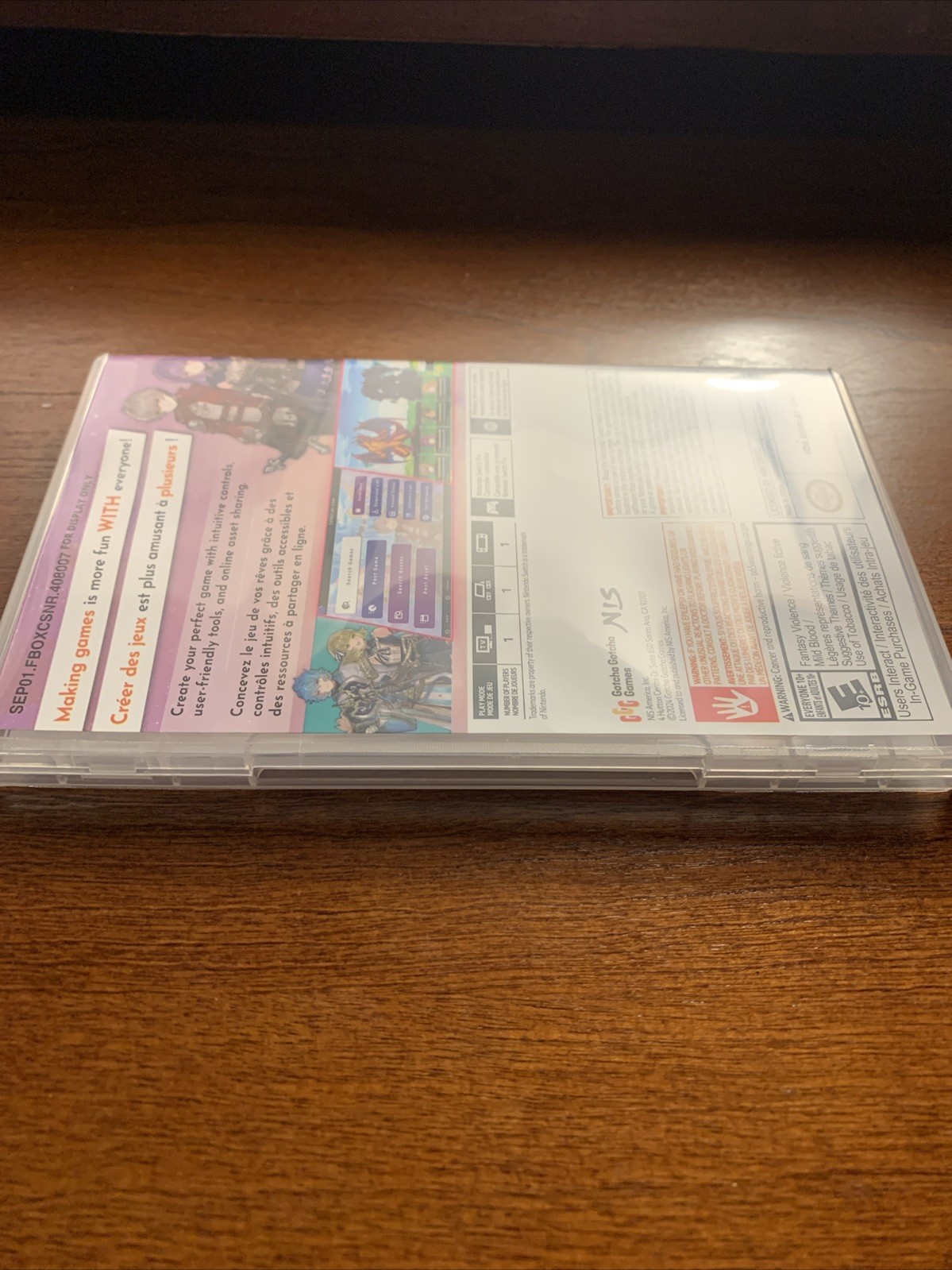 RPG Maker WITH - Nintendo Switch *For Display ONLY / Authentic / No Game / RARE