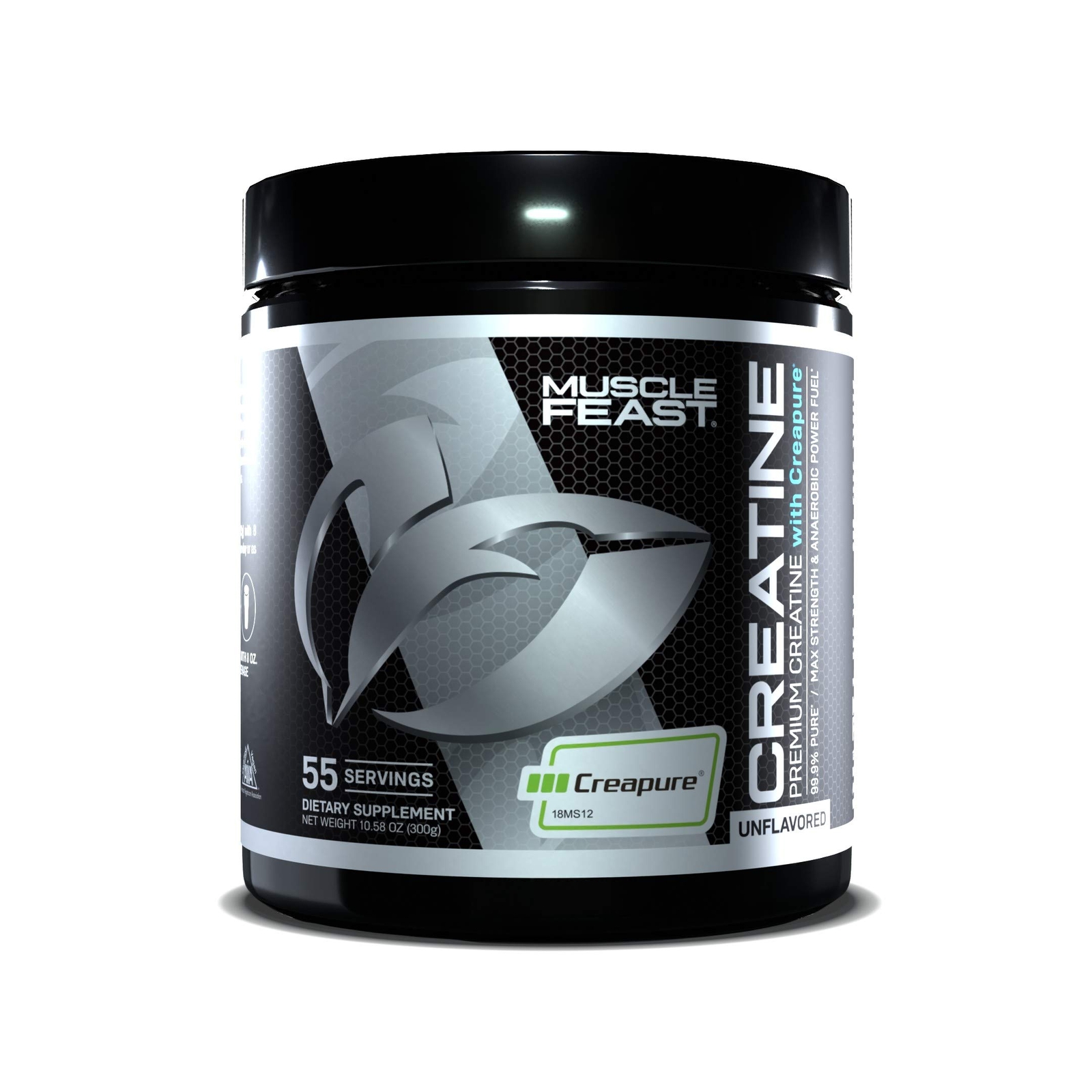 Muscle Feast Creapure Creatine Monohydrate Powder Keto Gluten-Free 300G