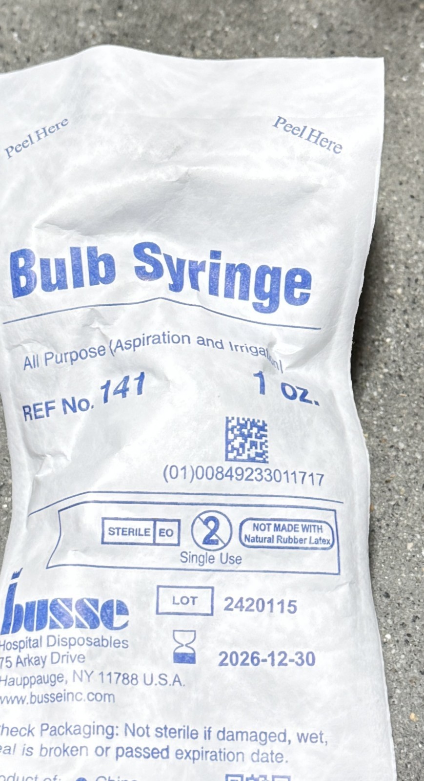Lot of 22 Busse REF 141 All Purpose 1oz. Bulb Syringe