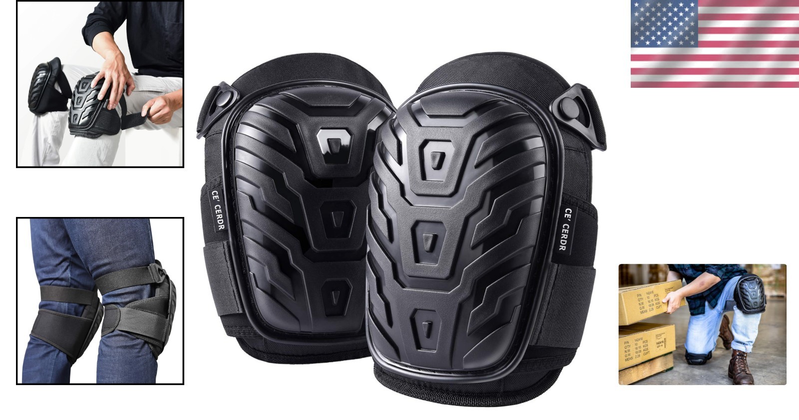 Adjustable Ergonomic Knee Pads for Construction & Gardening - Safe & Comfortable