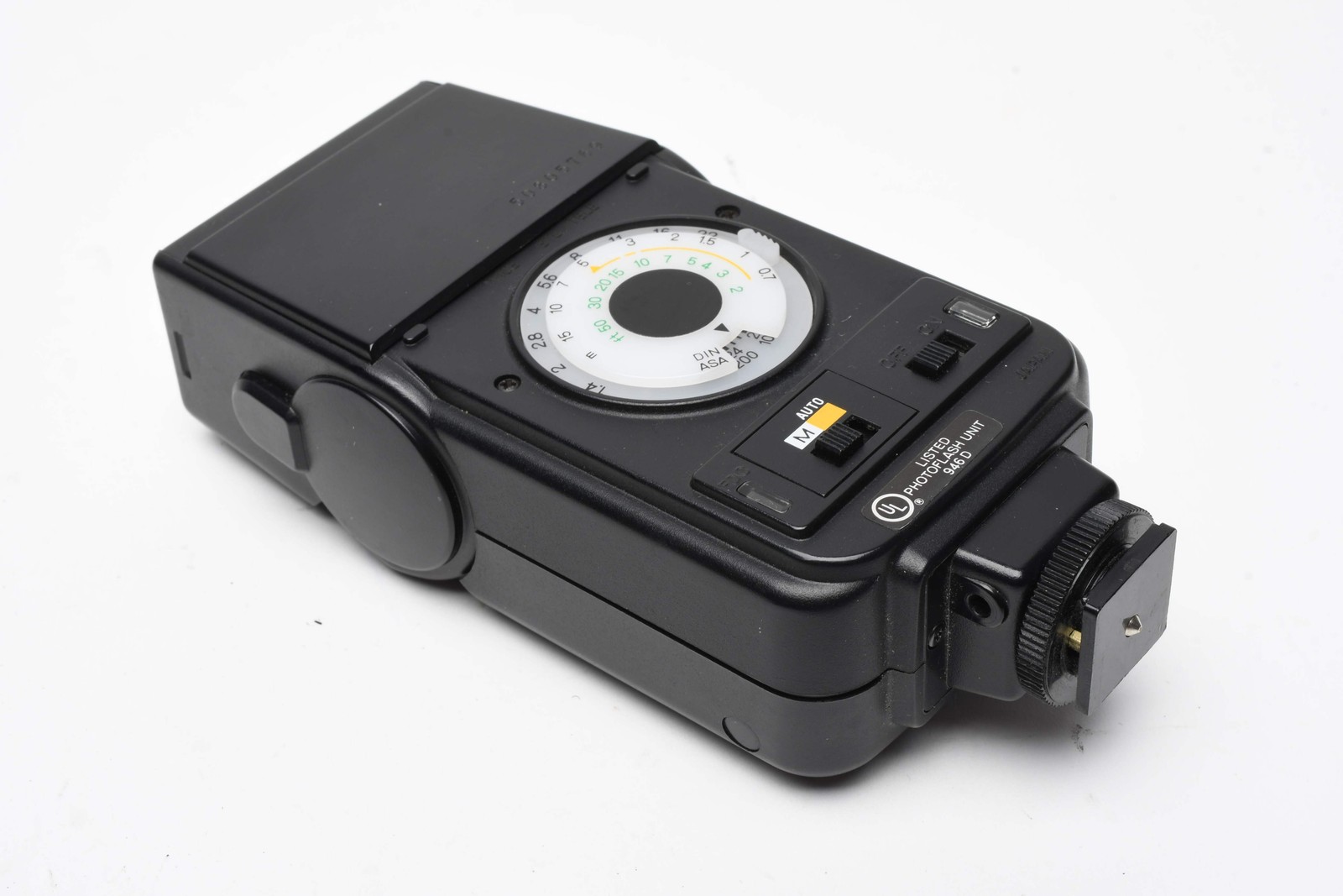 Minolta Auto 128 electronic flash, nice & clean, tested, w/Case+Manual+Diffuser
