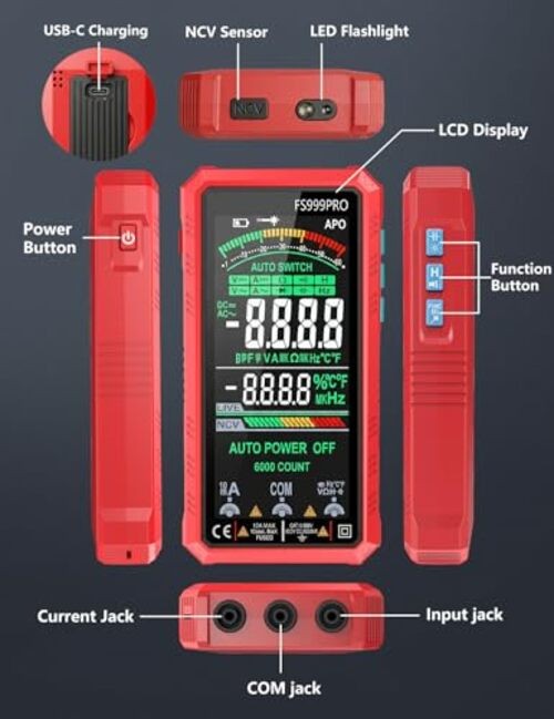 Auto-Ranging Multimeter - 6000 TRMS TRMS - Digital Multimeter