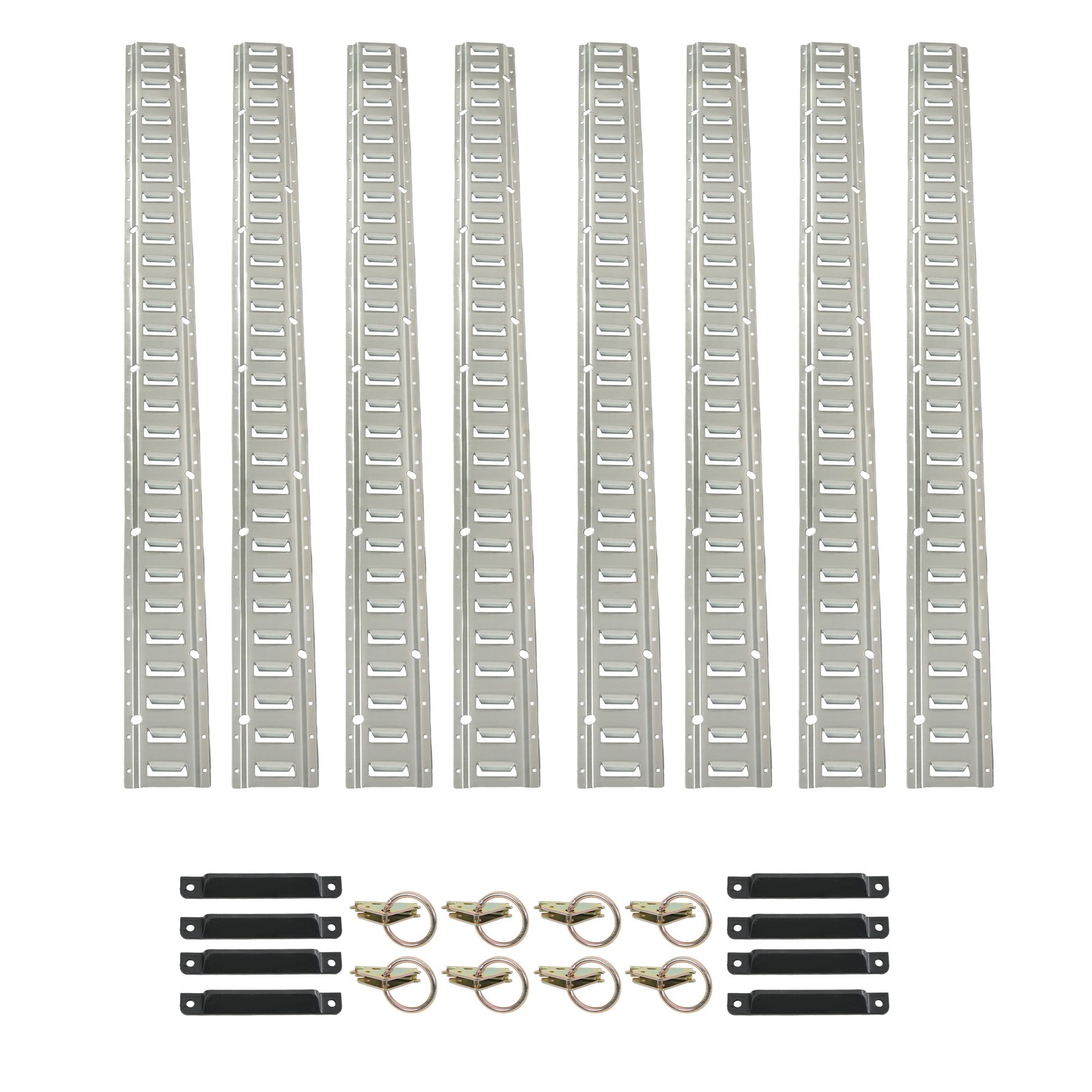 Labwork E Track Rail Tie-Down Kit Etrack Kit 5' Rails End Caps & O Ring Anchor
