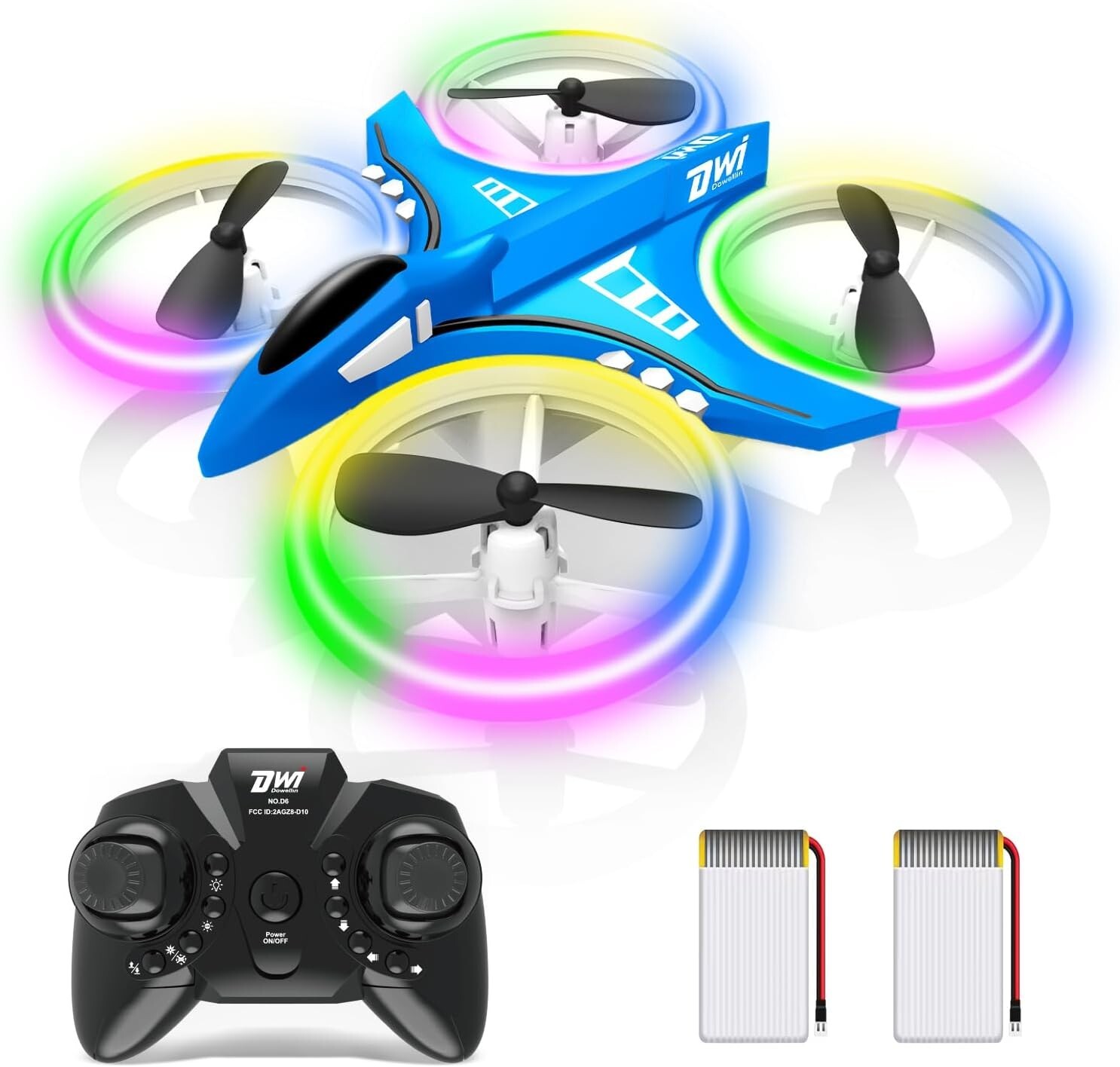Blue Nano Quadcopter – Mini Drone with 15 Min Flight Time & Headless Mode